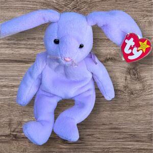 TY Beanie Babaies Floppity The Purple Bunny 1996 Vintage Retired Collectible